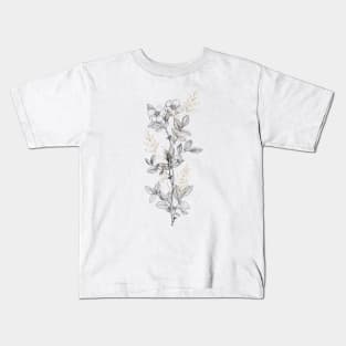 Wild Rose Flower Kids T-Shirt